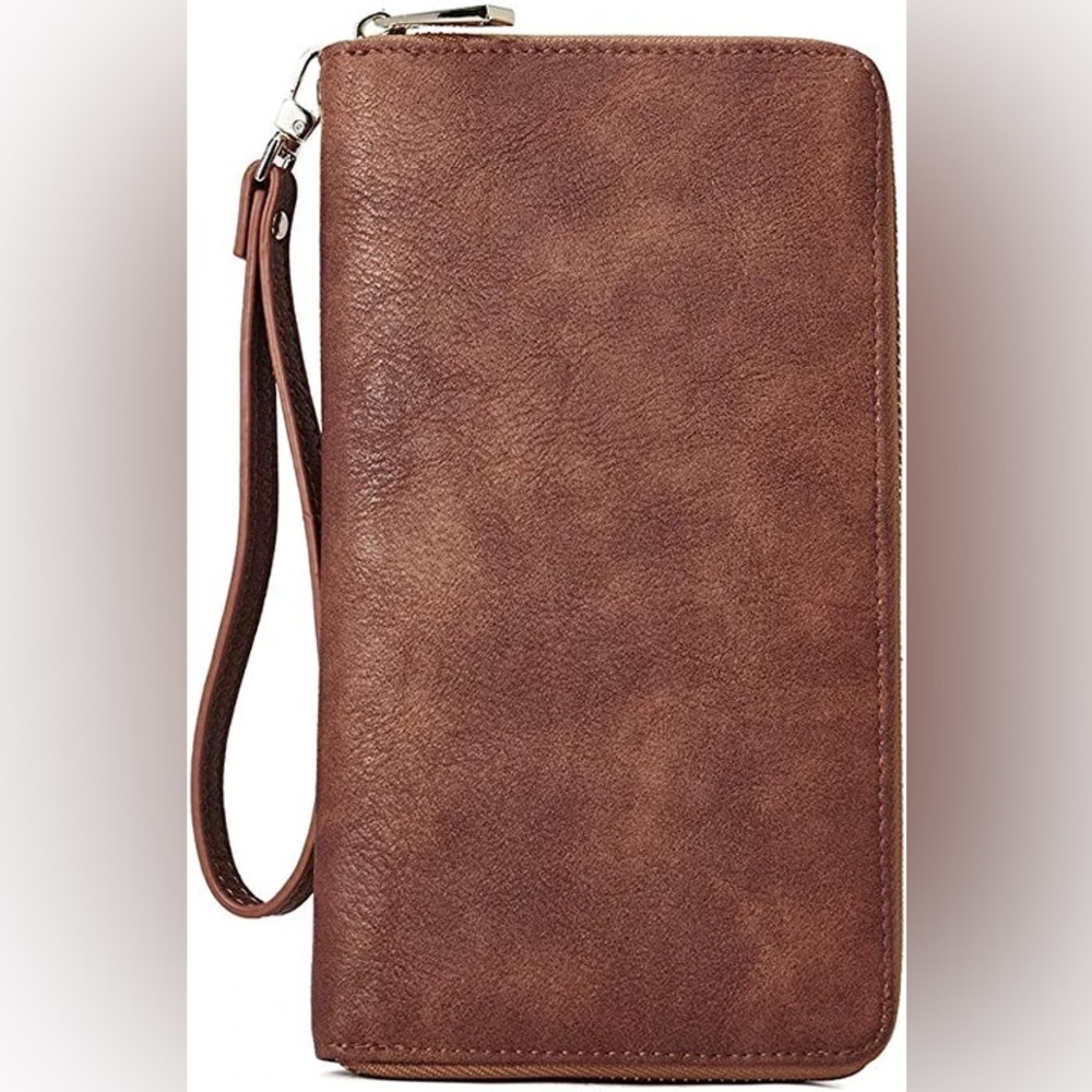 CLUCI Women Wallet Leather RFID Blocking With Wristlet